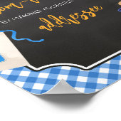 ブルーギンガムBBQベビーシャワー封筒ステーション ポスター (角)