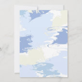 ブルークエレガントロアートードナインブライダルシャワー 招待状 (裏面)