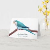 ブルークエーカーのオウムグリーティングカード カード (黄色い花)