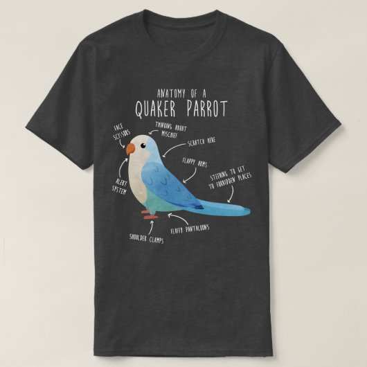 ブルークエーカー解剖学 Tシャツ (デザイン正面)