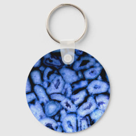 ブルークォーツ瑪瑙ジオデス キーホルダー