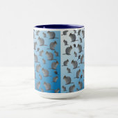 ブルークオッカパターン、コーヒーマグ マグカップ (中央)