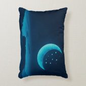 ブルークオータームーンと山 | アクセントクッション (正面(垂直))
