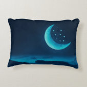 ブルークオータームーンと山 | アクセントクッション (裏面)