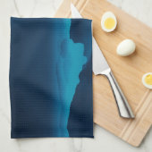 ブルークオータームーンと山 | キッチンタオル (四つ折り)