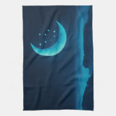 ブルークオータームーンと山 | キッチンタオル (縦)