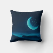 ブルークオータームーンと山 | クッション (裏面)