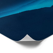 ブルークオータームーンと山 |ポスター ポスター (角)