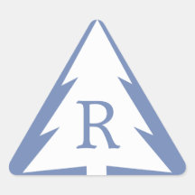 ブルークカスタムリスマスにモノグラムホワイトツリー