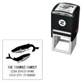 ブルーククジラ名差出人住所 セルフインキングスタンプ (インサイチュ)