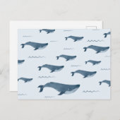 ブルークジラが海 ポストカード (正面/裏面)