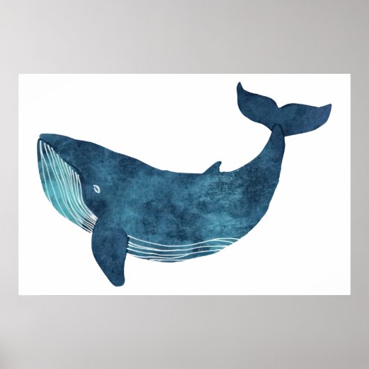ブルークジライラストレーション ポスター (正面)