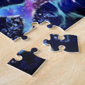 ブルークジラパズル絵画- ジグソーパズル (側面)