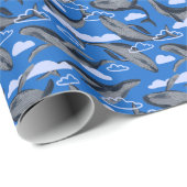 ブルークジラヴィンテージ手描き ラッピングペーパー (ロールコーナー)