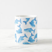 ブルークジラ海シーキュートビーチ コーヒーマグカップ (中央)