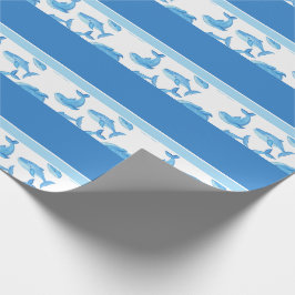 ブルークジラ海シーライフ ラッピングペーパー