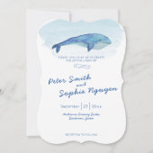 ブルークジラ結婚式招待状 招待状 (正面)