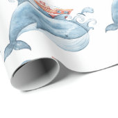 ブルークジラ誕生日 ラッピングペーパー (ロールコーナー)