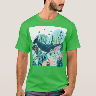 ブルークジラ54 5 Tシャツ