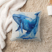 ブルークジラ クッション (ブランケット)