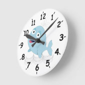 ブルークジラ ラウンド壁時計 (傾斜)