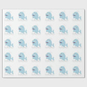 ブルークジラ ラッピングペーパー (フラット)