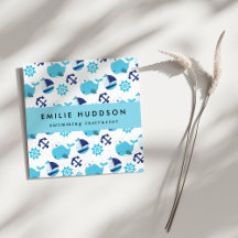 ブルークジラ、泳ぐインストラクター、スイミングコーチ