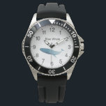 ブルークジラ 腕時計<br><div class="desc">美しい青いクジラの動物愛好家。</div>