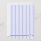 ブルークストライプのロス招待状。 招待状 (裏面)