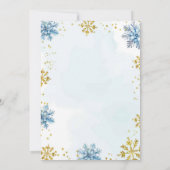 ブルークッキージンジャーブレッドOh Snapベビーシャワー 招待状 (裏面)