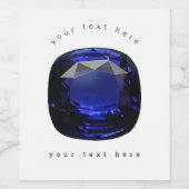 ブルークッションカットサファイア ワインラベル (シングルラベル)