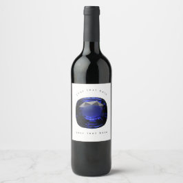 ブルークッションカットサファイア ワインラベル