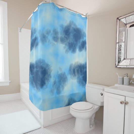 ブルークラウドアート シャワーカーテン (インサイチュ)