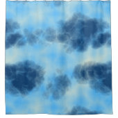 ブルークラウドアート シャワーカーテン (正面)