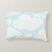 ブルークラウドウォーターカラーベビー子供部屋 アクセントクッション (裏面)