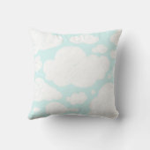 ブルークラウドウォーターカラーベビー子供部屋 クッション (裏面)