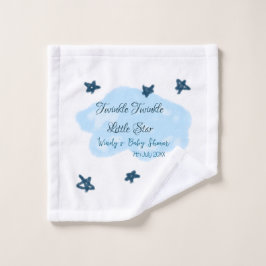 ブルークラウドトゥインクルトゥインクルリトルスターベビーショウ ウォッシュタオル