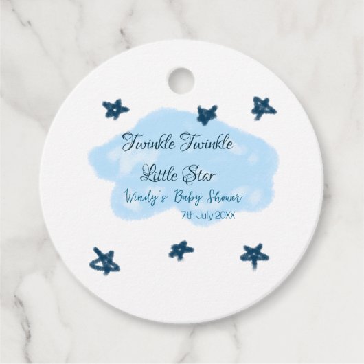 ブルークラウドトゥインクルトゥインクルリトルスターベビーショウ フェイバータグ (正面)