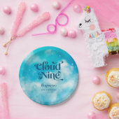 ブルークラウドナイン誕生日パーティー ペーパープレート (パーティー)