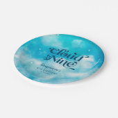 ブルークラウドナイン誕生日パーティー ペーパープレート (アングル)