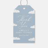 ブルークラウドナイン赤ちゃんシャワーメッセージカード ギフトタグ (正面)