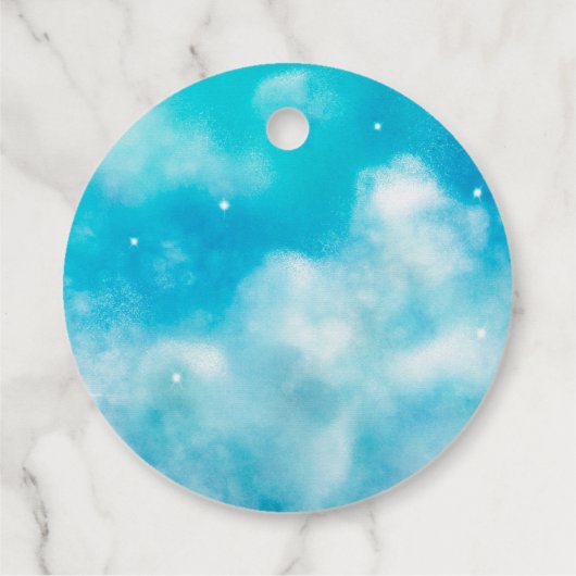 ブルークラウドナイン赤ちゃんシャワー フェイバータグ (裏面)