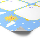 ブルークラウドベビーシャワーは、期日ポスターを推測 ポスター (角)