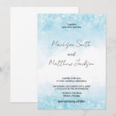 ブルークラウド結婚式招待状 招待状 (正面/裏面)
