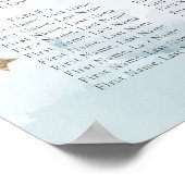 ブルークラウド9ベビーシャワー歓迎シーティングチャート ポスター (角)