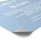 ブルークラウド9赤ちゃんシャワーゲーム言わないベビー ポスター (角)