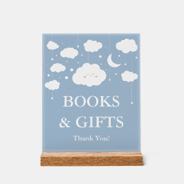 ブルークラウド9赤ちゃんシャワー本とギフト アクリルサイン