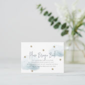 ブルークラウド&スターベビーシャワーPlease Bring a Book エンクロージャーカード (スタンド正面)