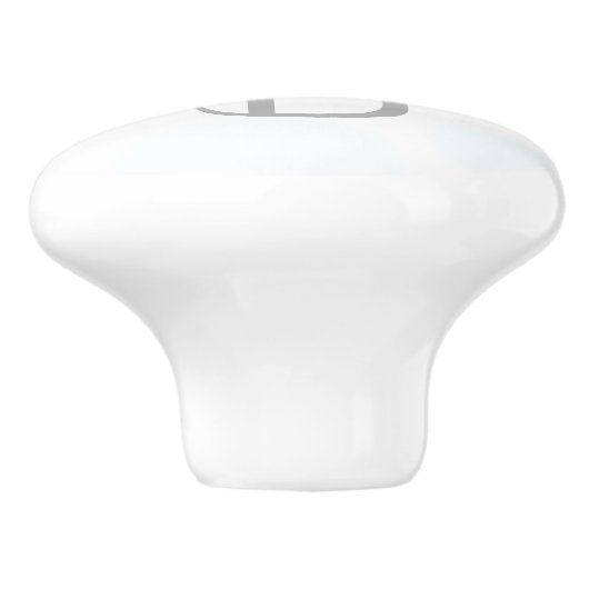 ブルークラウンとドット王室のパーソナライズされたレターノブ セラミックノブ (側面)