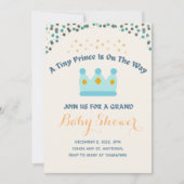 ブルークラウンイエロージュエリーティニープリンス招待状 招待状 (正面)